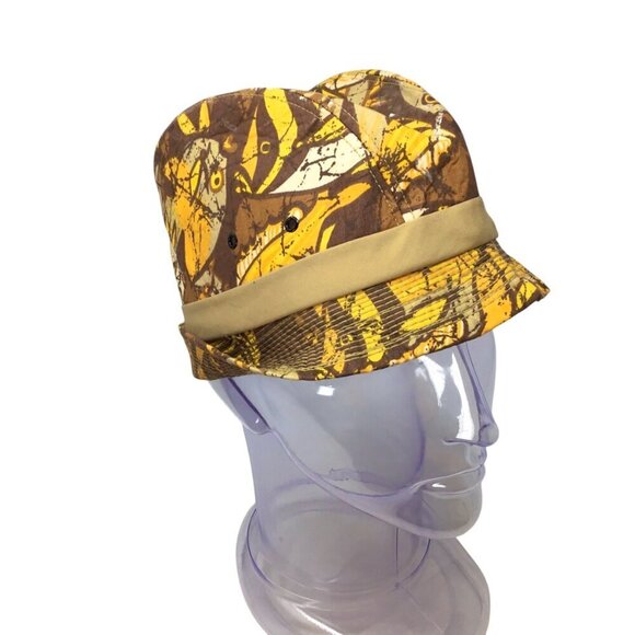 Vintage Jiffy Golf Hat Cap Men's Pellon Lined All Over Print USA Camo Mod Sz L - Picture 2 of 10